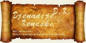 Đenadije Keneški vizit kartica